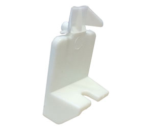 Bainbridge PL3228WH-C 5mm Bore White Plastic Locking Dual Peg Shelf Support 1" - 100 Each