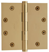 Baldwin 1045I-NRP 4.5x4.5in Hinge-Full Mortise-Standard Weight-Plain Bearing-Brass Base-Non Removable Pin