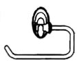Baldwin 3603 Palisade Single Post Tissue Roll Holder