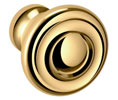 Baldwin 4490.031.BIN Dominion Cabinet Knob, 1" Diameter - Unlacquered Brass Finish