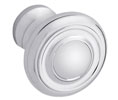 Baldwin 4490.260.BIN Dominion Cabinet Knob, 1" Diameter - Polished Chrome Finish