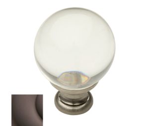 Baldwin 4301.112 Crystal Cabinet Knob, 1.19" Diameter - Venetian Bronze Finish