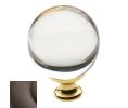 Baldwin 4302.112 Crystal Cabinet Knob, 1.38" Diameter - Venetian Bronze Finish