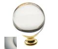 Baldwin 4302.150 Crystal Cabinet Knob, 1.38" Diameter - Satin Nickel Finish