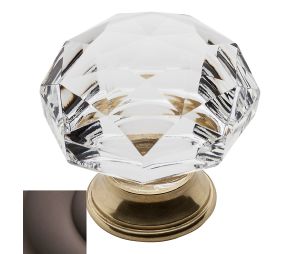 Baldwin 4325.112 Crystal Cabinet Knob, 1.75" Diameter - Venetian Bronze Finish