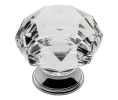 Baldwin 4325.260 Crystal Cabinet Knob, 1.75" Diameter - Polished Chrome Finish