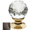 Baldwin 4334.112.S Swarovski Crystal Cabinet Knob, 1.19" Diameter - Venetian Bronze Finish
