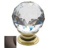 Baldwin 4336.112.S Swarovski Crystal Cabinet Knob, 1.56" Diameter - Venetian Bronze Finish