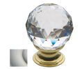 Baldwin 4336.030.S Swarovski Crystal Cabinet Knob, 1.56" Diameter - Satin Nickel Finish