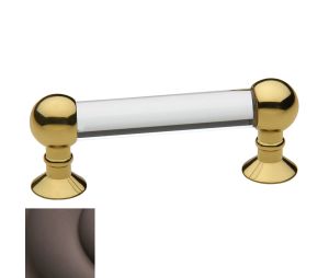 Baldwin 4343.112 Crystal Cabinet Pull, 3" Center to Center - Venetian Bronze Finish