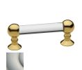 Baldwin 4343.150 Crystal Cabinet Pull, 3" Center to Center - Satin Nickel Finish