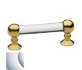 Baldwin 4343.260 Crystal Cabinet Pull, 3" Center to Center - Polished Chrome Finish