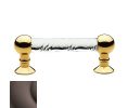 Baldwin 4349.112 Crystal Cabinet Pull, 3" Center to Center - Venetian Bronze Finish