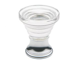 Baldwin 4354.260 Crystal Cone Cabinet Knob, 1.19" Diameter - Polished Chrome Finish