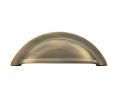 Baldwin 4424.050.BIN Cup Cabinet Pull, 4" Center to Center - Satin Brass And Black Finish
