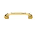 Baldwin 4438.030.BIN Deco Cabinet Pull, 4" Center to Center - Polished Brass Finish