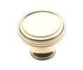 Baldwin 4456.030.BIN Severin Fayerman Collection Cabinet Knob, 1.32" Diameter - Polished Brass Finish