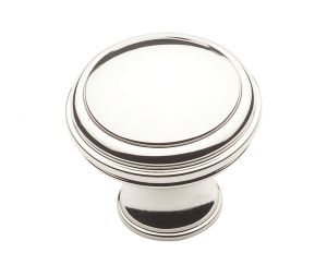 Baldwin 4456.140.BIN Severin Fayerman Collection Cabinet Knob, 1.32" Diameter - Polished Nickel Finish