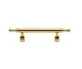 Baldwin 4475.030.BIN Spindle Cabinet Pull, 2.5" Center to Center - Polished Brass Finish