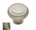 Baldwin 4494.050.BIN Deco Cabinet Knob, 1.5" Diameter - Satin Brass And Black Finish