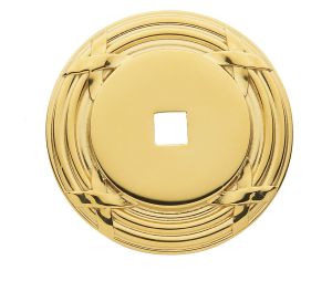 Baldwin 4613.030.BIN Round Edinburgh Back Plate, 1.5" Diameter - Polished Brass Finish
