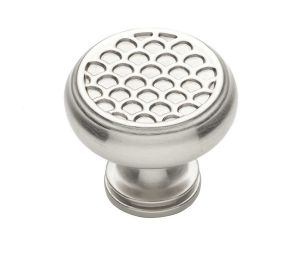 Baldwin 4635.150.BIN Couture Collection Cabinet Knob, 1.33" Diameter - Satin Nickel Finish