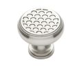 Baldwin 4635.150.BIN Couture Collection Cabinet Knob, 1.33" Diameter - Satin Nickel Finish