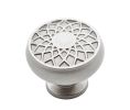 Baldwin 4636.150.BIN Couture Collection Cabinet Knob, 1.27" Diameter - Satin Nickel Finish