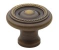 Baldwin 4646.050.BIN Rope Cabinet Knob, 1.5" Diameter - Satin Brass And Black Finish