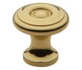 Baldwin 4650.030.BIN Colonial Cabinet Knob, 1" Diameter - Polished Brass Finish