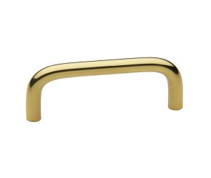 Baldwin 4674.030.BIN Wire Cabinet Pull, 3.5" Center to Center - Polished Brass Finish