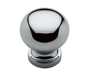 Baldwin 4702.260.BIN Ornamental Cabinet Knob, .75" Diameter - Polished Chrome Finish