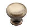 Baldwin 4704.050.BIN Ornamental Cabinet Knob, 1" Diameter - Satin Brass And Black Finish