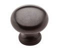 Baldwin 4704.102.BIN Ornamental Cabinet Knob, 1" Diameter - Oil-Rubbed Bronze Finish