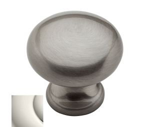 Baldwin 4704.140.BIN Ornamental Cabinet Knob, 1" Diameter - Polised Nickel Finish