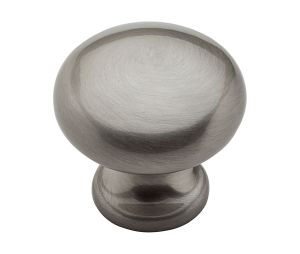 Baldwin 4704.150.BIN Ornamental Cabinet Knob, 1" Diameter - Satin Nickel Finish
