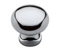 Baldwin 4704.260.BIN Ornamental Cabinet Knob, 1" Diameter - Polished Chrome Finish
