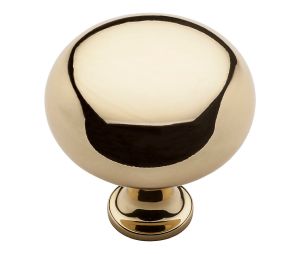 Baldwin 4709.030.BIN Ornamental Cabinet Knob, 1.75" Diameter - Polished Brass Finish