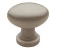 Baldwin 4910.150.BIN Oval Cabinet Knob, 1.125" x .75" Diameter - Satin Nickel Finish