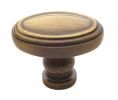 Baldwin 4915.050.BIN Decorative Oval Cabinet Knob, 1" x 1.5" Diameter - Satin Brass And Black Finish