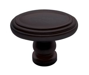 Baldwin 4915.112.BIN Decorative Oval Cabinet Knob, 1" x 1.5" Diameter - Venetian Bronze Finish