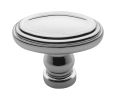 Baldwin 4915.260.BIN Decorative Oval Cabinet Knob, 1" x 1.5" Diameter - Polished Chrome Finish