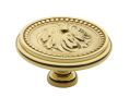 Baldwin 4932.030.BIN Ornamental Cabinet Knob, 2" Diameter - Polished Brass Finish