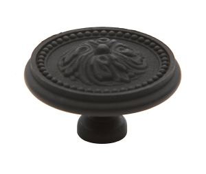 Baldwin 4932.102.BIN Ornamental Cabinet Knob, 2" Diameter - Oil-Rubbed Bronze Finish