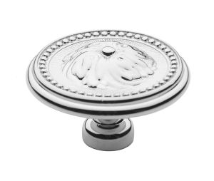 Baldwin 4932.260.BIN Ornamental Cabinet Knob, 2" Diameter - Polished Chrome Finish