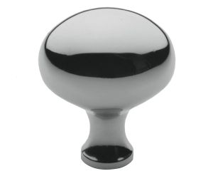 Baldwin 4939.260.BIN Oval Cabinet Knob, 1.625" x 1.5" Diameter - Polished Chrome Finish