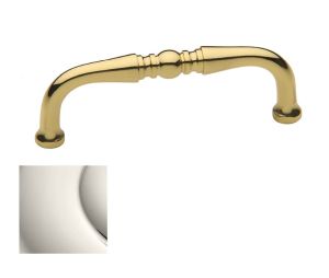 Baldwin 4966.140.BIN Colonial Cabinet Pull, 3" Center to Center - Polished Nickel Finish