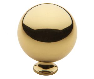 Baldwin 4968.030.BIN Spherical Cabinet Knob, 1.5" Diameter - Polished Brass Finish