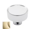 Baldwin 4973.003.BIN Hollywood Hills Cabinet Knob, 1.5" Diameter - Lifetime Polished Brass Finish