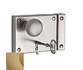 Baldwin 5704.033 Small Horizontal Cylinder Rim Lock - Vintage Brass